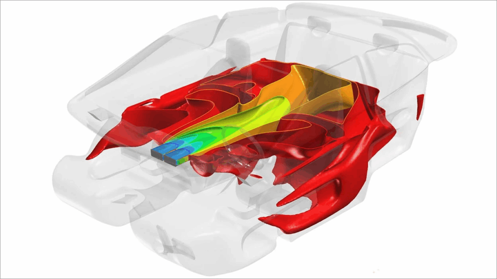 Análise térmica da cabine de um carro — Fonte: Altair.