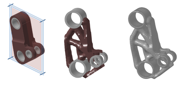 Processo de otimização de massa do modelo - by Altair